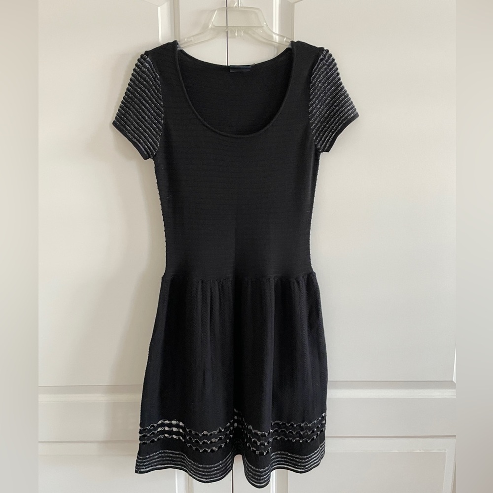 Just Taylor Knit Black Sweater Dress Size M